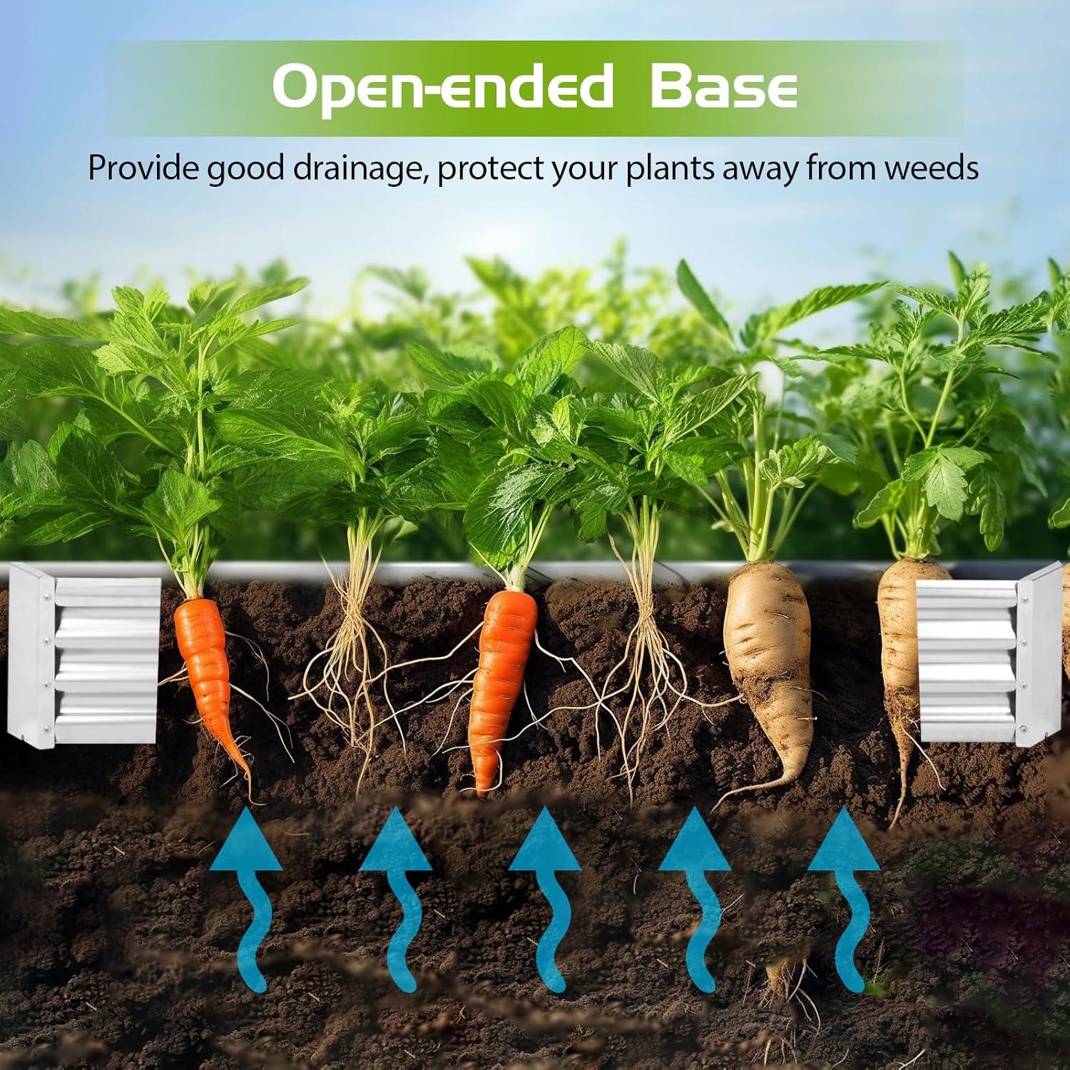 Galvanized Raised Garden Bed with Greenhouse Cover V419003
