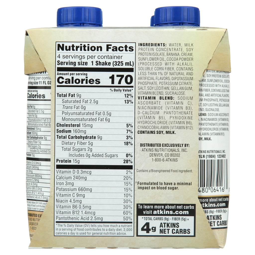 Gluten Free Protein-Rich Shake, Milk Chocolate, Keto Friendly V6642