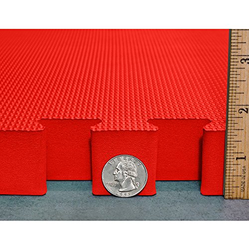 Interlocking EVA Foam Mats for Wrestling, MMA & Gymnastics - 1.5" Thick, 2'x2' Tiles G335676