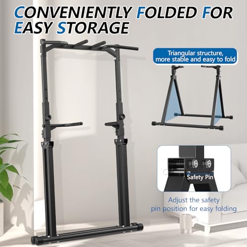 Pull Up Bar Dip Station for Home Gym Strength Training Q39888