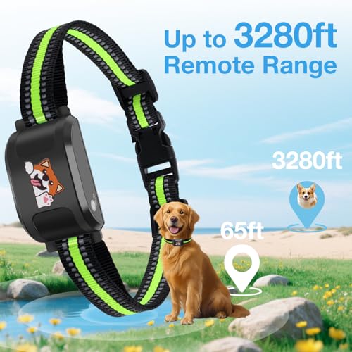 Wireless GPS Dog Fence & Training Collar, Waterproof Rechargeable, App Customizable T36438