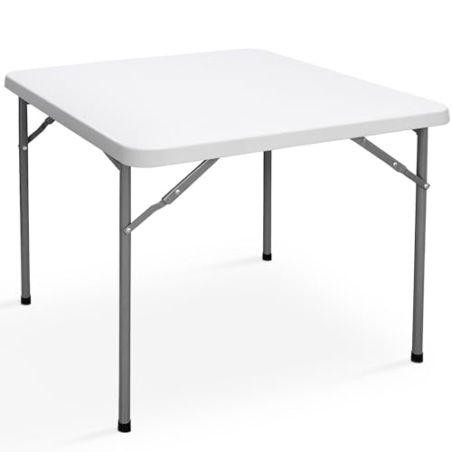 Portable 4 Foot Plastic Folding Table, Indoor Outdoor Heavy Duty, White R80992