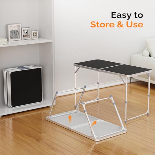3ft Aluminum Folding Camping Table with Carrying Handle L179408