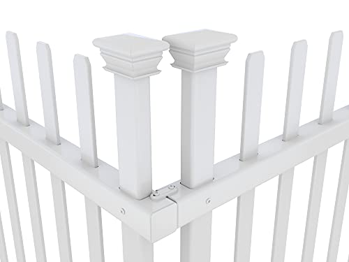 No Dig Vinyl Fence 44" W x 41" H White N77754