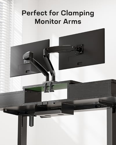 Electric Standing Desk with Drawers, Height Adjustable, Black G366