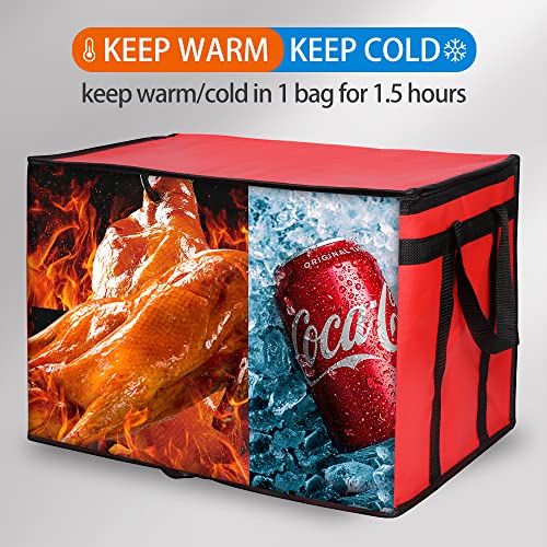 Insulated Food Delivery Bag Hot Cold Meal Carrier Cooler Tote K646948