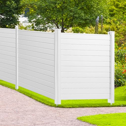 Outdoor Privacy Screens 50x50 Inch Vinyl Fence for AC Units and Trash Cans W21063