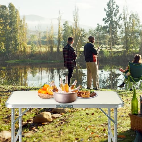 3ft Aluminum Folding Camping Table with Carrying Handle L179408