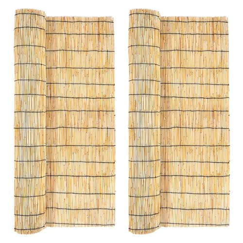 Natural Reed Fencing,Privacy Fence Bamboo-Like Reed Screen Curtain Eco-Friendly for Garden,Balcony,Outdoor,Backyard Patio Decors Fence Rolls-4FT X 16.4FT