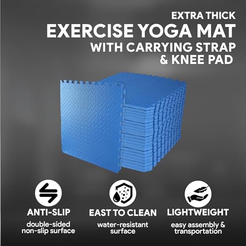 Puzzle Exercise Mat with EVA Foam Interlocking Tiles for MMA, Gymnastics and Home Gym N211438
