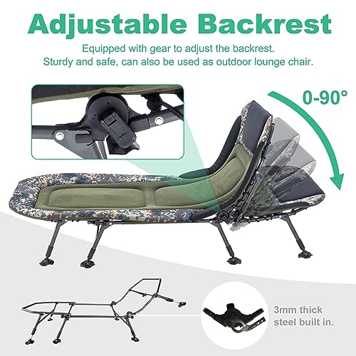 Folding Camping Cot with Mattress for Adults, Portable Outdoor Lounger Z62169