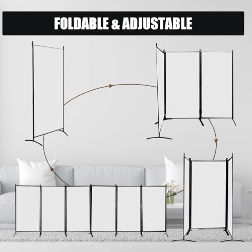 6 Panel Room Divider, Folding Privacy Screen, Freestanding Partition for Home Office P507