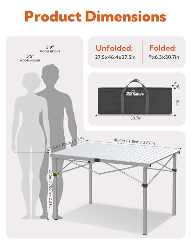 Foldable Camping Table for 2-6 Person with Carry Bag K7030