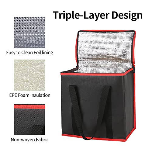 Insulated Food Delivery Bag Hot Cold Meal Carrier Cooler Tote K646948