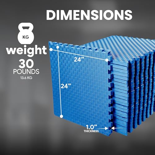 Puzzle Exercise Mat with EVA Foam Interlocking Tiles for MMA, Gymnastics and Home Gym N211438