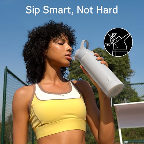 Insulated Stainless Steel Water Bottle with Straw, 24 oz X205853