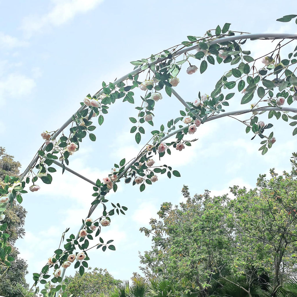 Garden Arch Arbor Trellis for Climbing Plants, White R32554
