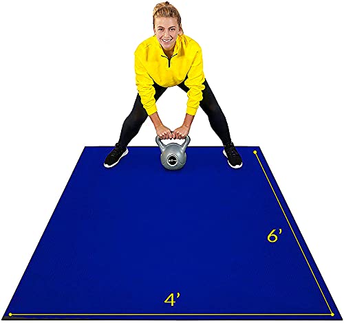 Large Exercise Mat for Home Workout - 6 x 4 ft Q71743