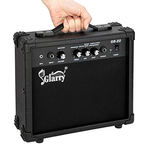 Electric Bass Combo Amp, 20W Portable Practice Amplifier with Headphone and MP3 Input U625