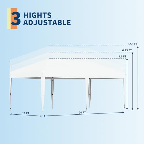 Pop Up Canopy Tent with Roller Bag and Adjustable Height O962