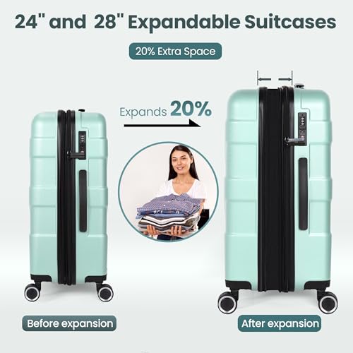 Hardside Carry-On Luggage 22x14x9 with Spinner Wheels R412965
