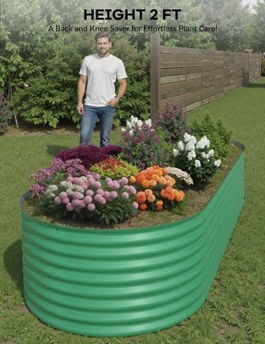 Galvanized Raised Garden Bed for Vegetables, Flowers, Outdoor D165