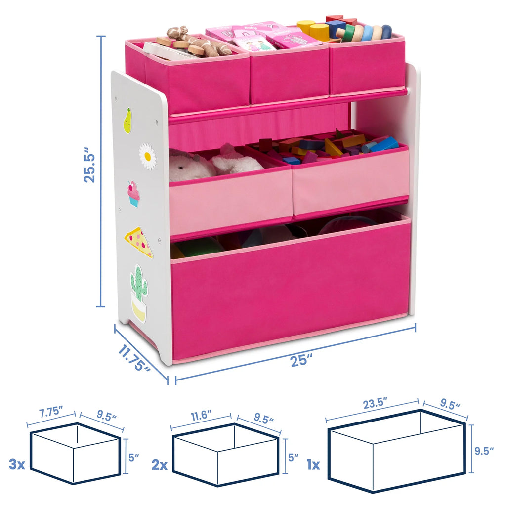 Toy Organizer, White/Pink U367