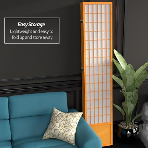 7 ft. Tall Window Pane Shoji Screen Room Divider, 3 Panels T5246