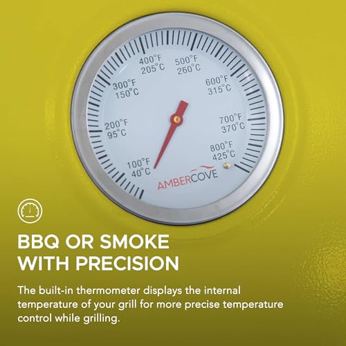 Charcoal Kamado Grill with Pizza Stone and Wheels Q84418