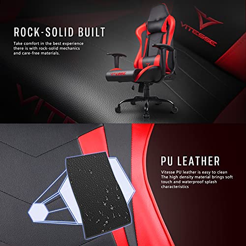 Gaming Chair High Back Ergonomic Racing Desk with Lumbar Support and Headrest, Purple Y569
