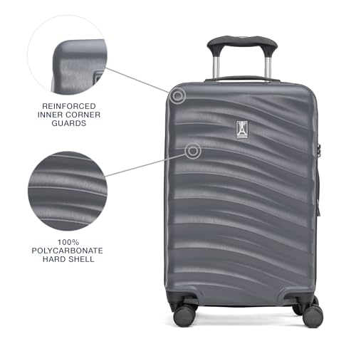 Hardside Expandable Carry-On Luggage with 8 Spinner Wheels and TSA Lock J560758