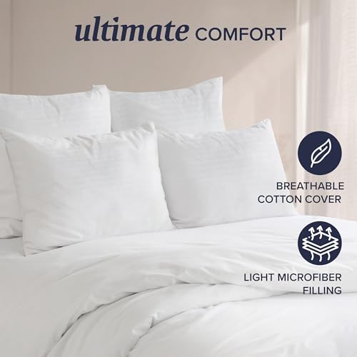 Bed Pillows Standard/Queen Size Set of 2 - Down Alternative Pillow for Sleeping R5876