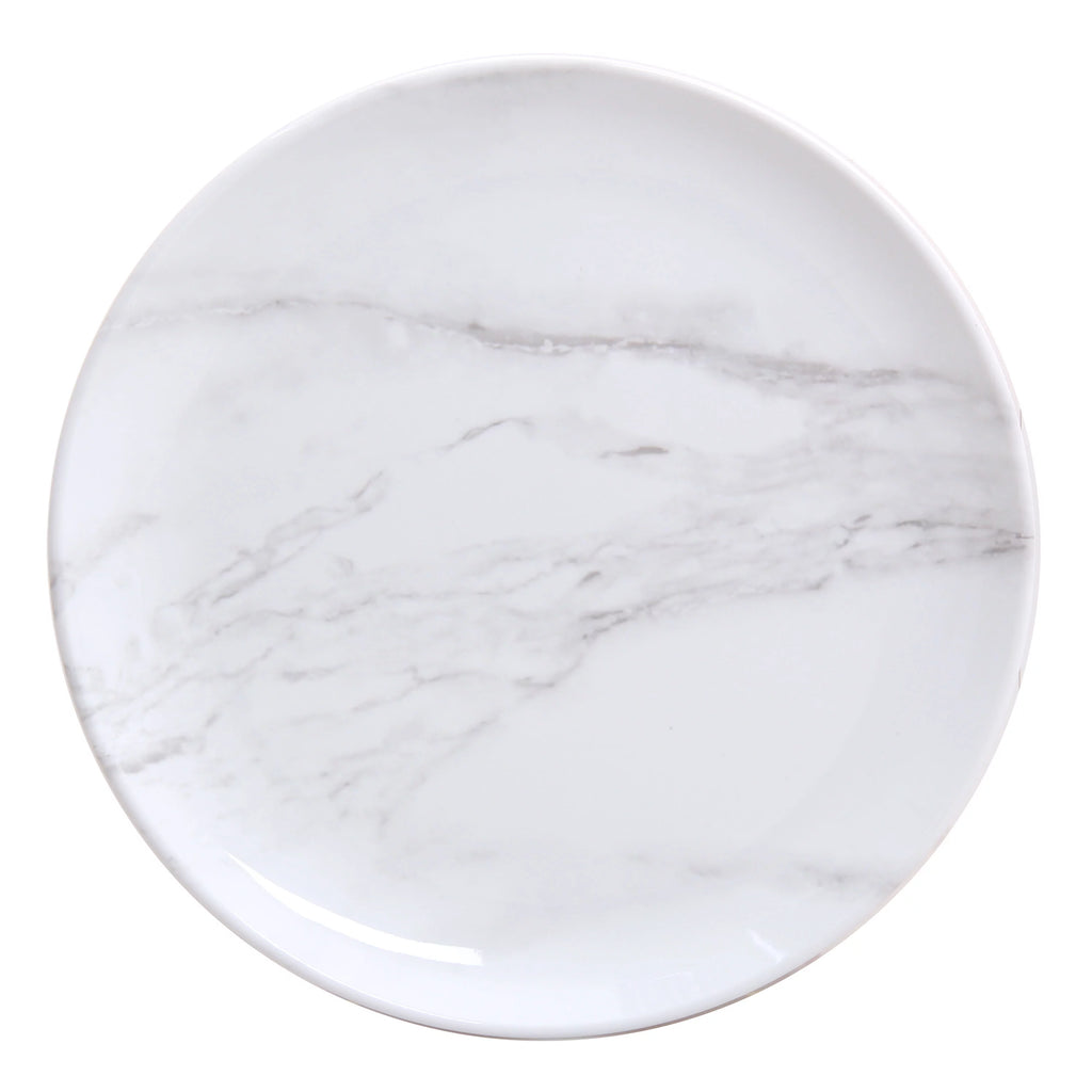 12-Piece Grey and White Marble Dinnerware Set X2249