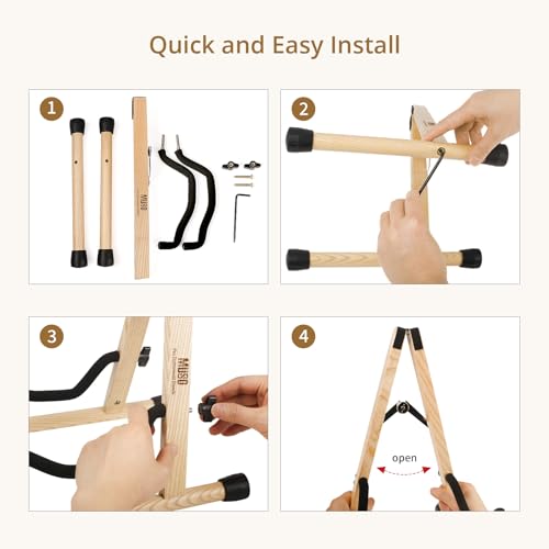 Foldable Hardwood Guitar Stand N691996