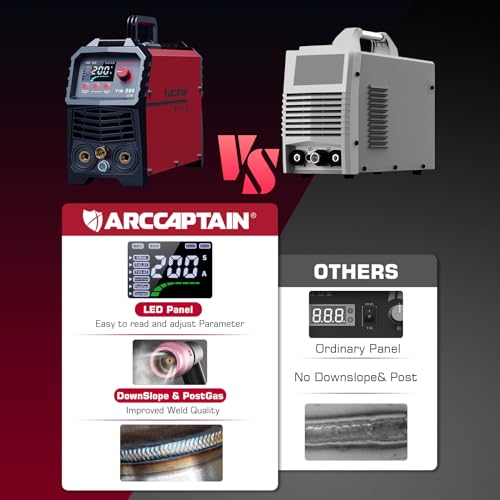 TIG Welder 200A, Dual Voltage 110V/220V, TIG/Stick 2 in 1 with LED Display I237