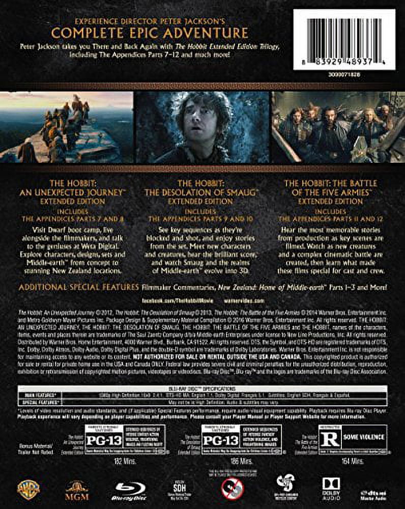The Hobbit: The Motion Picture Trilogy (Extended Edition) (Blu-Ray) N280