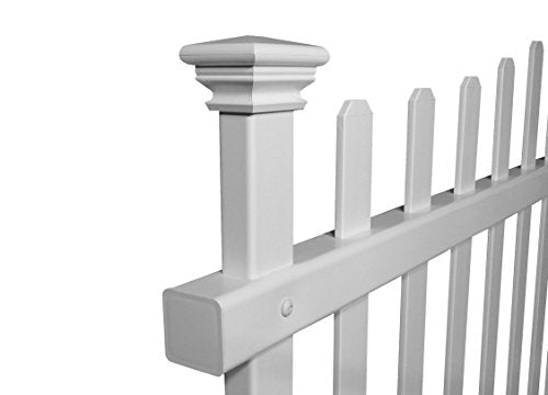 Vinyl Corner Picket Accent Fence, 40" W x 30" H, White A6843