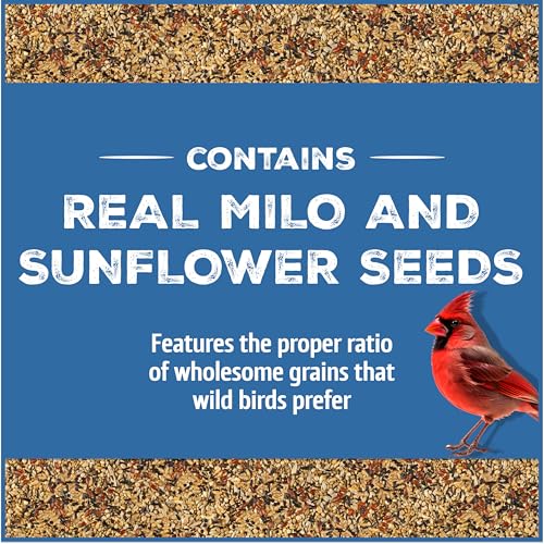 Wild Bird Seed for Outside Feeders, High-Protein, No-Waste, 15-lb Bag F570741