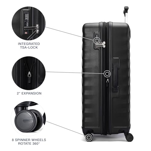Hardside Expandable Carry-On Luggage with 8 Spinner Wheels and TSA Lock J560758