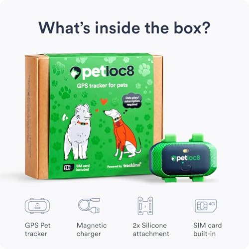 Dog GPS Tracker with Real-Time Location, Geo-Fence Alerts, Waterproof, 7-Day Battery O2744