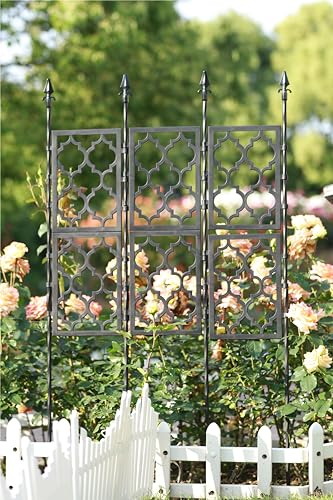 3 Pack Garden Trellis for Climbing Plants, Rustproof Metal, White D869