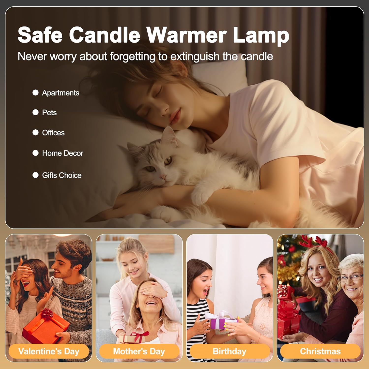Candle Warmer Lamp with Timer and Dimmer Q760