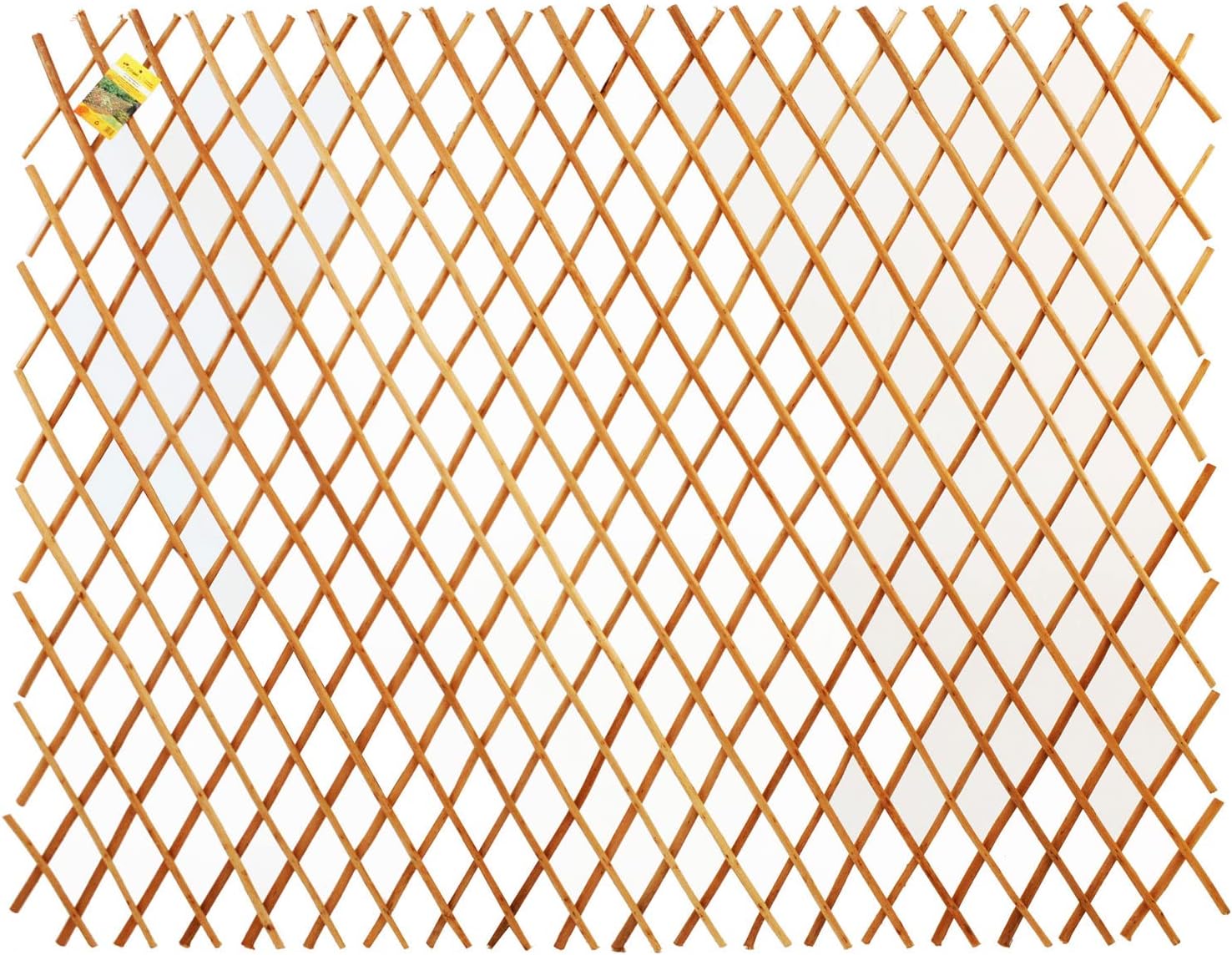 Backyard X-Scapes Expandable Peeled Carbonized Willow Wood Trellis for Climbing Plants Lattice Panel Fence Support 36 in H x 72 in L