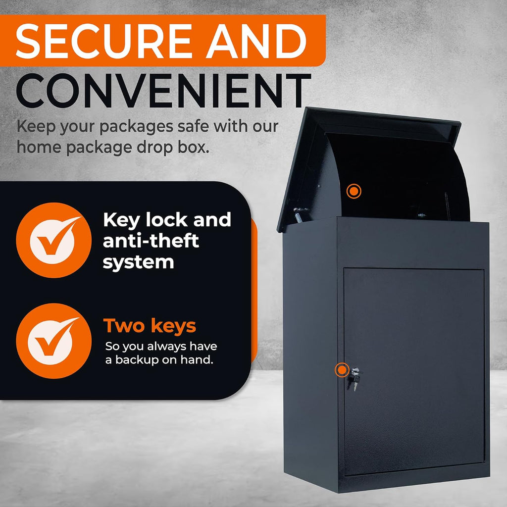 Wall Mounted Lockable Steel Parcel Box for Porch Delivery M46173