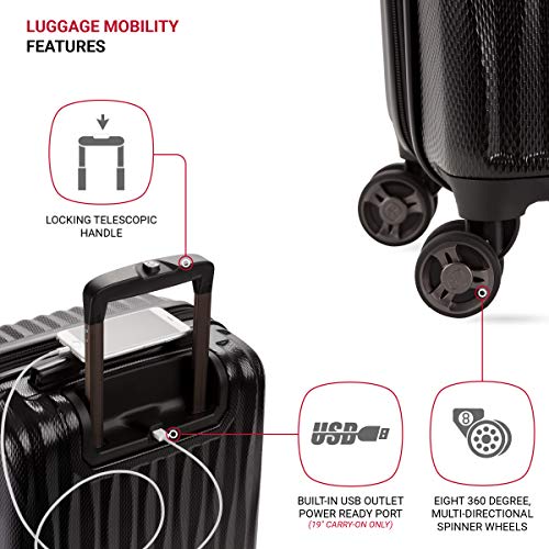 Expandable Hardside Carry-On Luggage with Spinner Wheels and TSA Lock F31623