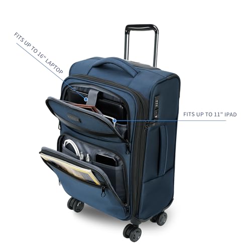 Softside Expandable Carry On Luggage with Spinner Wheels and TSA Lock, 20-Inch R869