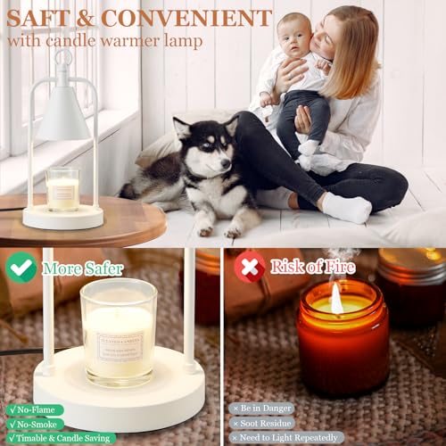 Candle Warmer Lamp with Timer, Dimmable Wax Melter for Home Decor C91265