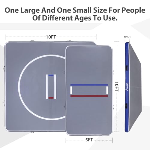 Inflatable Wrestling Mat 10FT/5FT, Portable Jiu Jitsu Mats for Home Training T136369