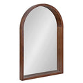 Kate and Laurel Hutton Rustic Modern Farmhouse Arch Mirror, 24" x 36", Natural Wood Finish