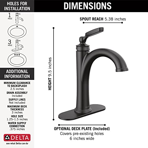 Brushed Nickel Bathroom Faucet with Pop-Up Drain W8724